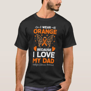 Camiseta Uso Naranja Para Mi Papá Señora Esclerosis Múltipl