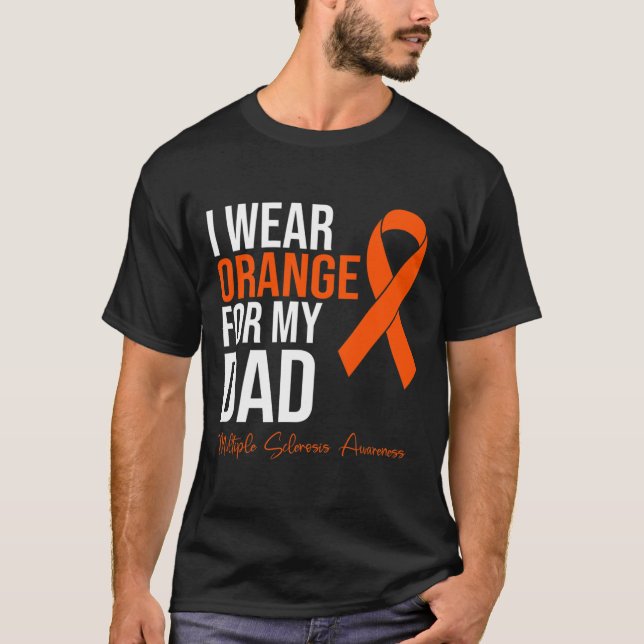 Camiseta Uso Naranja Para Mi Papá Señora Warrior Múltiple S (Anverso)