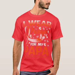 Camiseta Uso Naranja Para Mi Papá TDAH Conciencia Mariposa