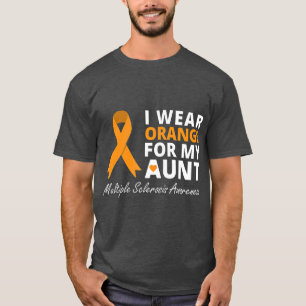 Camiseta Uso Naranja Para Mi Tía MS Awareness Ribbon