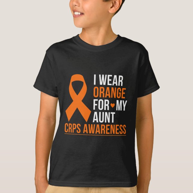 Camiseta Uso Naranja Para Mi Tía Rsd Crps Mes De Conciencia (Anverso)