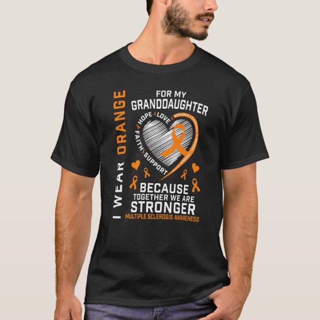 Camiseta Uso Naranja Para Nieta Esclerosis Múltiple (Anverso)