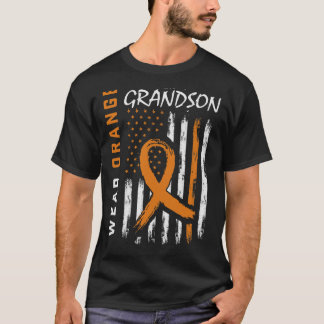 Camiseta Uso Naranja Para Nieto Leukemia Awareness Amer