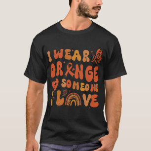 Camiseta uso naranja para uno, Cáncer de Riñón, leukemi