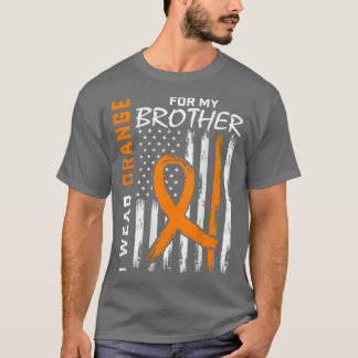 Camiseta Uso Naranja Ribbon Brother Leukemia Awareness Fl