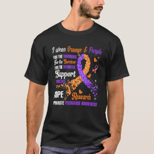 Camiseta Uso Naranja Y Morado Para Los Guerreros Psoriasis