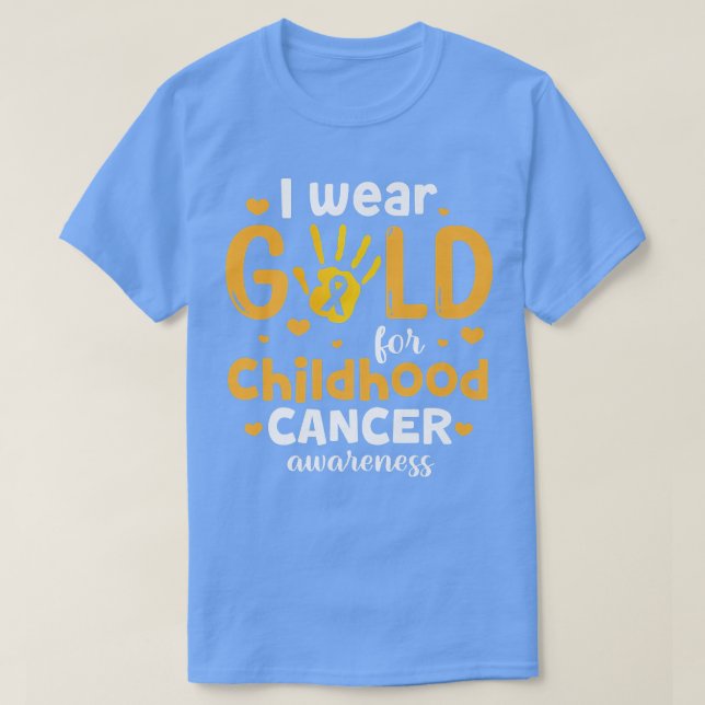 Camiseta Uso Oro Para Concienciación Sobre El Cáncer Infant (Diseño del anverso)