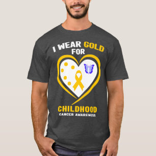 Camiseta Uso Oro Para Concienciación Sobre El Cáncer Infant