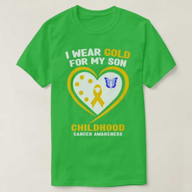 Camiseta Uso Oro Para Concienciar Sobre El Cáncer Infantil  (Diseño del anverso)