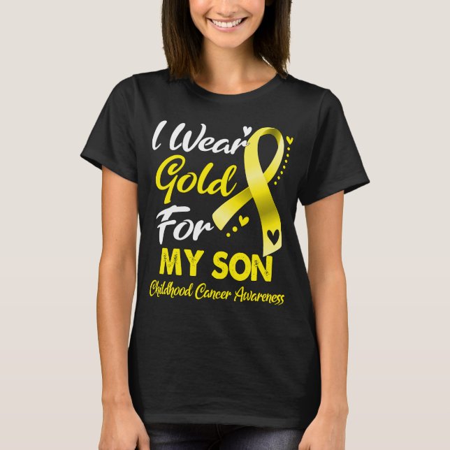 Camiseta Uso Oro Para Concienciar Sobre El Cáncer Infantil  (Anverso)