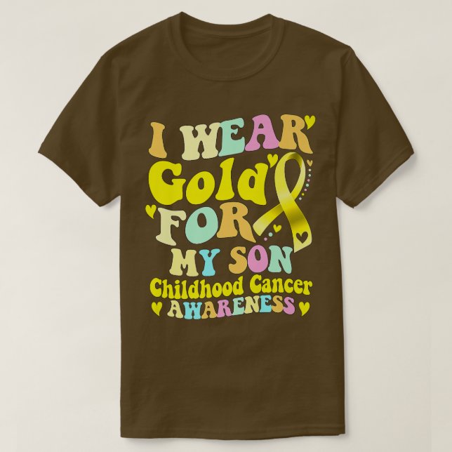 Camiseta Uso Oro Para Concienciar Sobre El Cáncer Infantil  (Diseño del anverso)