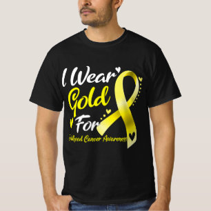 Camiseta Uso Oro Para Concienciar Sobre El Cáncer Infantil