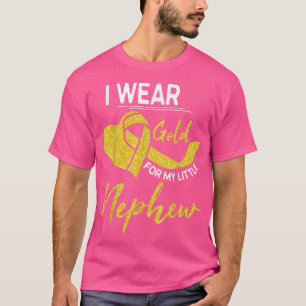 Camiseta Uso Oro Para El Cáncer Infantil De Mi Pequeño Sobr