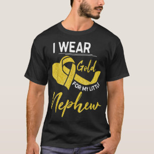 Camiseta Uso Oro Para El Cáncer Infantil De Mi Pequeño Sobr