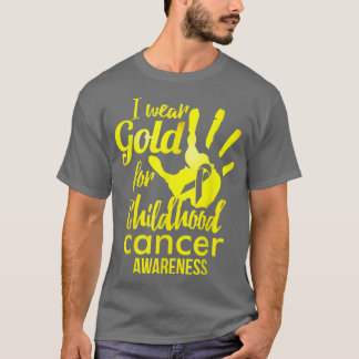 Camiseta Uso Oro Para La Conciencia Sobre El Cáncer Infanti