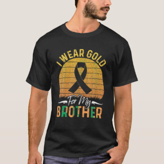Camiseta Uso Oro Para Mi Hermano Awaren Por El Cáncer Infan