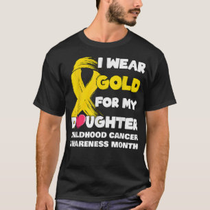 Camiseta Uso Oro Para Mi Hija Con Conciencia De Cáncer Infa