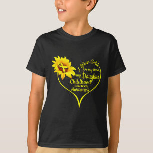 Camiseta Uso Oro Para Mi Hija Con Conciencia De Cáncer Infa