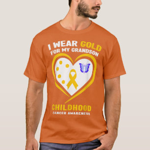 Camiseta Uso Oro Para Mi Nieto Con Conciencia De Cáncer De