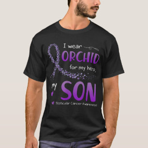 Camiseta Uso Orquídea Para Concienciar El Cáncer Testicular
