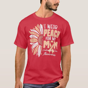 Camiseta Uso Peach Para Mi Awarene De Cáncer Endometrial De