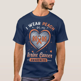 Camiseta Uso Peach Para Mi Mamá Concienciación Sobre El Cán