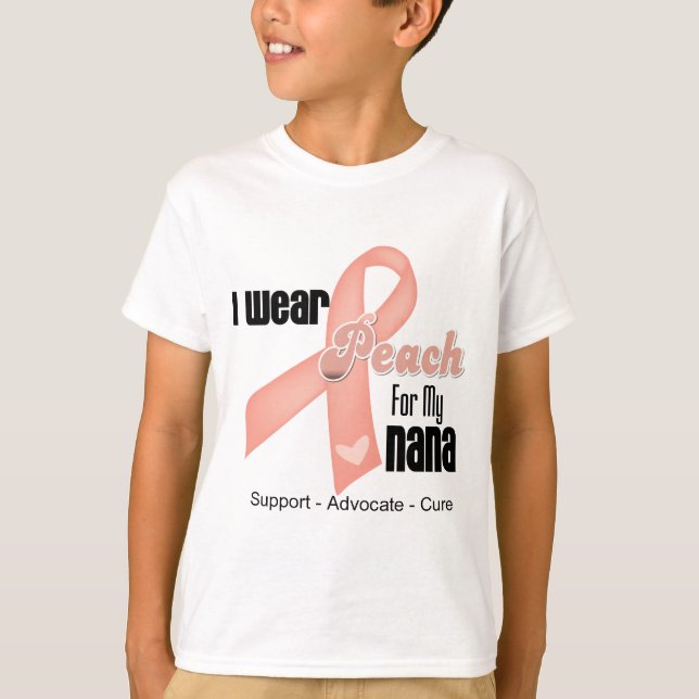 Camiseta Uso Peach Para Mi Nana - Cáncer Uterino (Anverso)