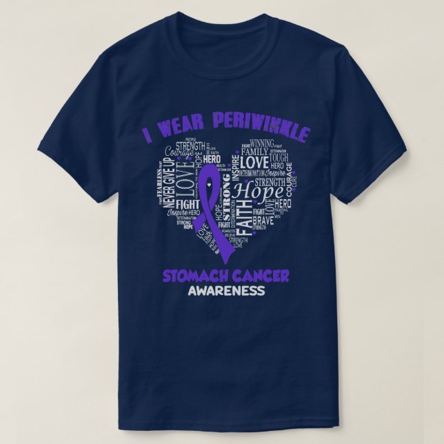 Camiseta Uso Periwinkle Para Concienciar Sobre El Cáncer De (Diseño del anverso)