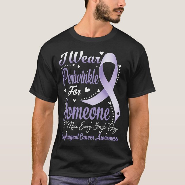 Camiseta Uso Periwinkle Para Concienciar Sobre El CÁNCER ES (Anverso)