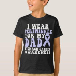 Camiseta Uso Periwinkle Para El Cáncer De Estómago De Mi Pa