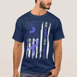 Camiseta Uso Periwinkle Para Mi Abuelo Esófago Ca