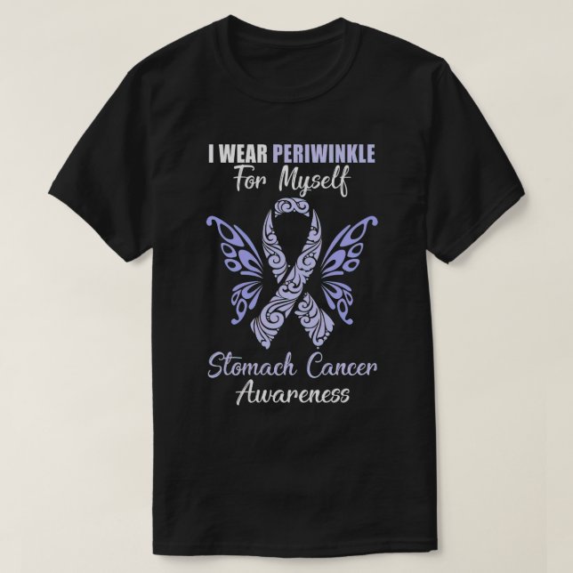 Camiseta Uso Periwinkle Para Mi Awaren De Cáncer De Estómag (Diseño del anverso)