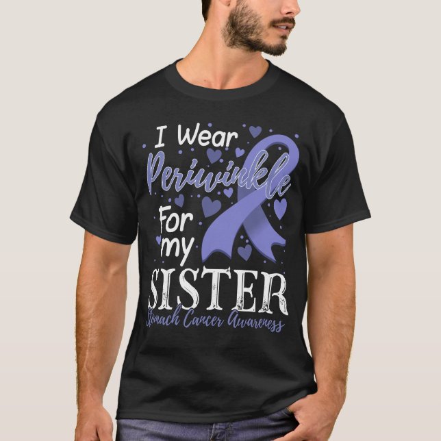Camiseta Uso Periwinkle Para Mi Hermana Cáncer De Estómago  (Anverso)