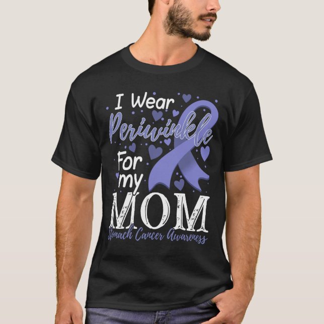Camiseta Uso Periwinkle Para Mi Mamá Stomach Cancer Awaren (Anverso)