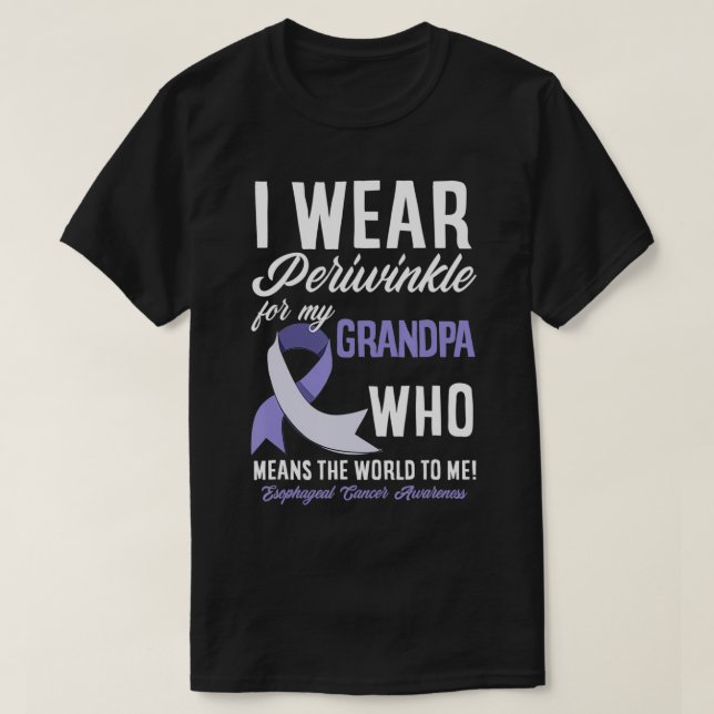Camiseta Uso Perwinkle Para El Cáncer Esofágico De Mi Abuel (Diseño del anverso)