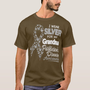 Camiseta Uso Plata Para Mi Abuela Parkinson