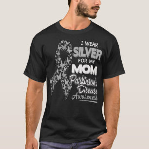 Camiseta Uso Plata Por Mi Mamá Conciencia sobre la enfermed