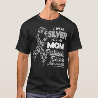 Camiseta Uso Plata Por Mi Mamá Conciencia sobre la enfermed
