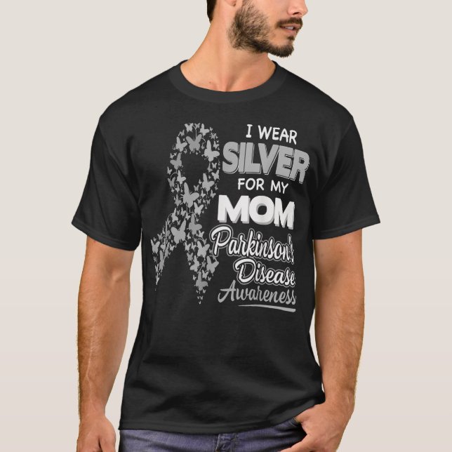Camiseta Uso Plata Por Mi Mamá Conciencia sobre la enfermed (Anverso)