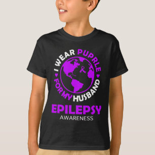 Camiseta Uso PURPLE para mi conciencia de EPILEPSIA de mi M