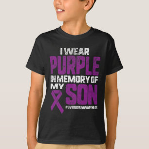 Camiseta Uso Purplein En Memoria Sobredosis Cinta De Concie