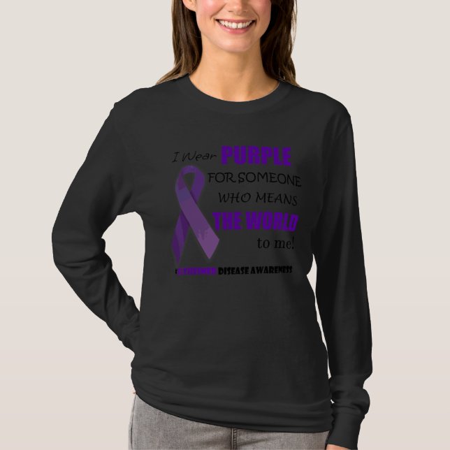 Camiseta Uso Púrpura Alzheimer Dementia Conciencia Púrpura (Anverso)
