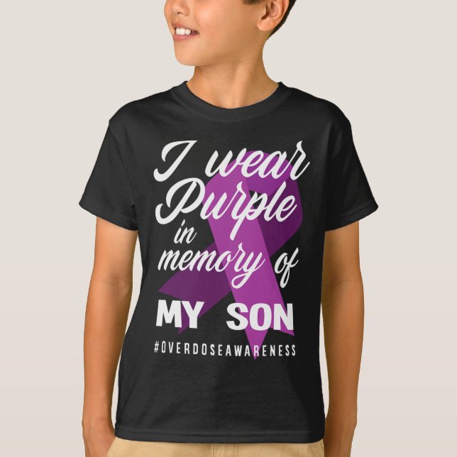 Camiseta Uso Púrpura En Memoria De Mi Hijo Adquirido Por So (Anverso)