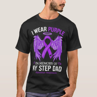 Camiseta Uso Púrpura En Memoria Del Paso Papá Alzheimer Awa