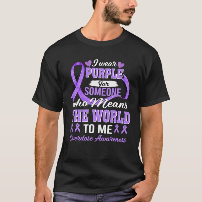 Camiseta Uso Púrpura Para Alguien Con Sobredosis De Concien (Anverso)