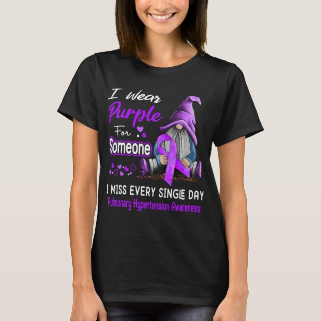 Camiseta Uso Púrpura Para Alguien Hipertensión Pulmonar (Anverso)