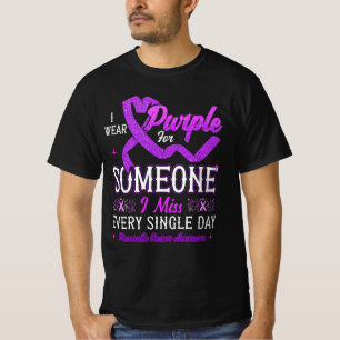 Camiseta Uso Púrpura Para Alguien Que Awaren El Cáncer De P