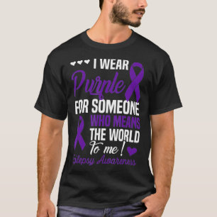 Camiseta Uso Púrpura Para Alguien Que Significa Mundo Para 