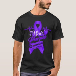 Camiseta Uso Púrpura Para Conciencia De Fibromialgia