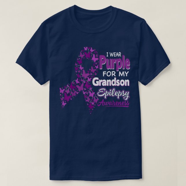 Camiseta Uso Púrpura Para Conciencia Sobre La Epilepsia De  (Diseño del anverso)
